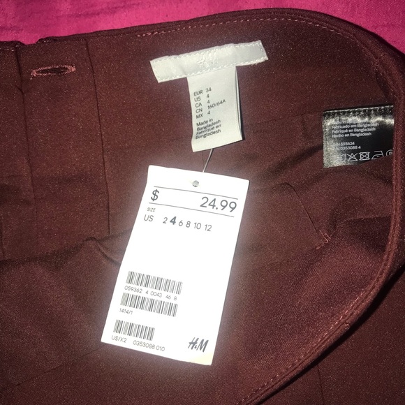 Maroon Mid-Length Business Skirt - Picture 3 of 3